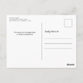 Cozy Highland Koe Nieuw Adres Vrolijk Kerstfeest Briefkaart (Achterkant)