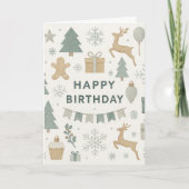 Cozy Holiday Birthday Design Kaart (Voorkant)