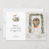 Cozy Holiday Deuren, Hot Drink Holiday Kaart (Voorkant)