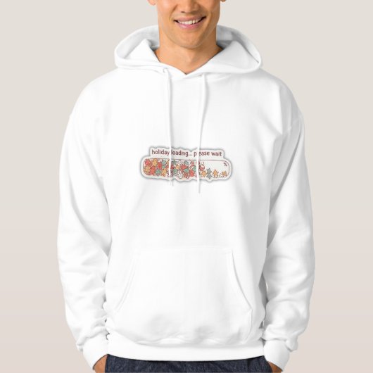 Cozy Holiday Loading Christmas Progress Bar Hoodie (Voorkant)