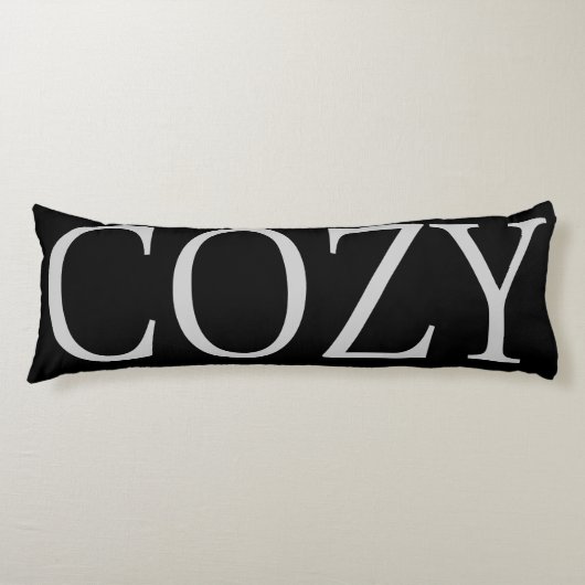 COZY HOLIDAY TYPOGRAPHY LICHAAMPILLOW LICHAAMSKUSSEN (Voorkant)