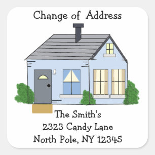 Cozy Home Change of Address Vierkante Sticker
