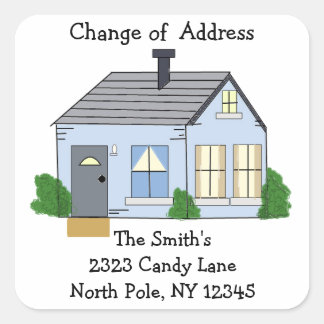 Cozy Home Change of Address Vierkante Sticker