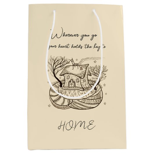 Cozy Home Medium Cadeauzakje (Voorkant)
