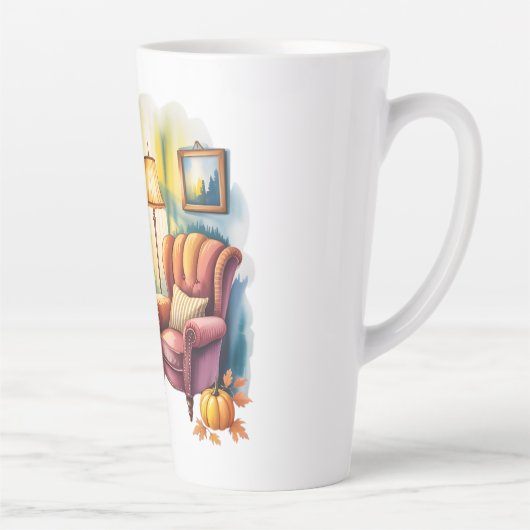 Cozy Home Reading Bouteilles — Framed Wall  Latte Mok (Rechts)