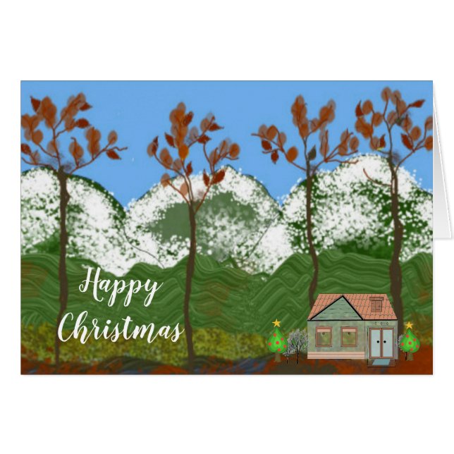 Cozy Home Winter Scene bij Kerstmis (Voorkant Horizontaal)