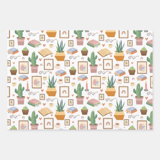 Cozy Home Wrapping Paper Set van 3 (Voorkant)