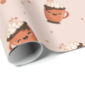 Cozy Hot Chocolate - Cute Mug Pattern with Whipped Cadeaupapier (Rol Hoek)