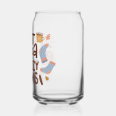 Cozy Hot Cocoa en Fuzzy Sokken Ontwerp Blikvorm Glas (Links)
