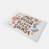Cozy Hot Cocoa en Fuzzy Sokken Ontwerp Deurmat (Schuin)