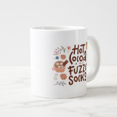 Cozy Hot Cocoa en Fuzzy Sokken Ontwerp Grote Koffiekop (Voorkant rechts)