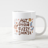 Cozy Hot Cocoa en Fuzzy Sokken Ontwerp Grote Koffiekop (Rechts)