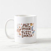 Cozy Hot Cocoa en Fuzzy Sokken Ontwerp Koffiemok (Links)