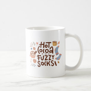 Cozy Hot Cocoa en Fuzzy Sokken Ontwerp Koffiemok