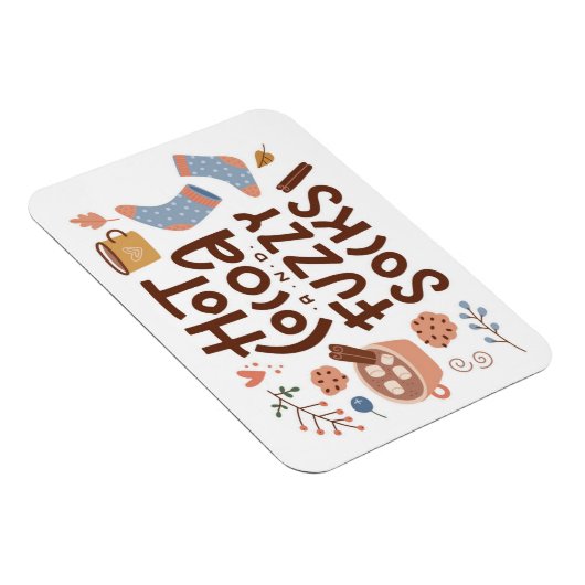 Cozy Hot Cocoa en Fuzzy Sokken Ontwerp Magneet (Rechterzijde)