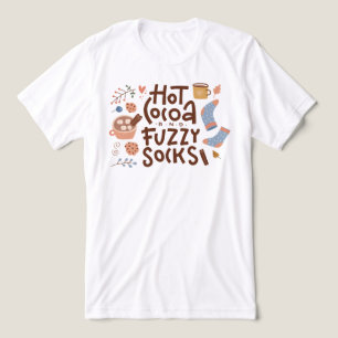 Cozy Hot Cocoa en Fuzzy Sokken Ontwerp Tri-Blend Shirt