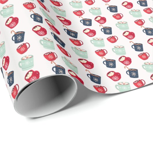 Cozy Hot Cocoa Mok Wrapping Paper Cadeaupapier (Rol Hoek)