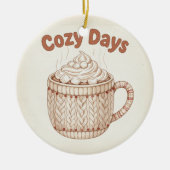Cozy Hot Cocoa Warm Marshmallow Mug Holiday Keramisch Ornament (Voorkant)