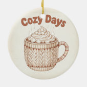 Cozy Hot Cocoa Warm Marshmallow Mug Holiday Keramisch Ornament (Achterkant)