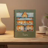 Cozy House Notebook – Warm Watercolor Home Design Notitieboek