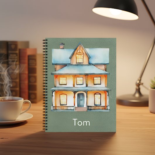 Cozy House Notebook – Warm Watercolor Home Design Notitieboek