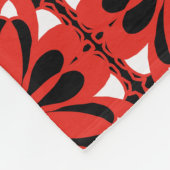 Cozy Hygge Scandinavian Red Black Design Fleece Deken (Hoek)