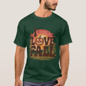 Cozy I Love Fall design with carved pumpkin and su T-shirt (Voorkant)