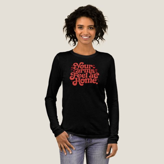 Cozy In Your Arms Cute Romantic Typography Gift  Tri-Blend Shirt (Voorkant)