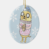 Cozy Jake Dog Keramisch Ornament (Rechts)