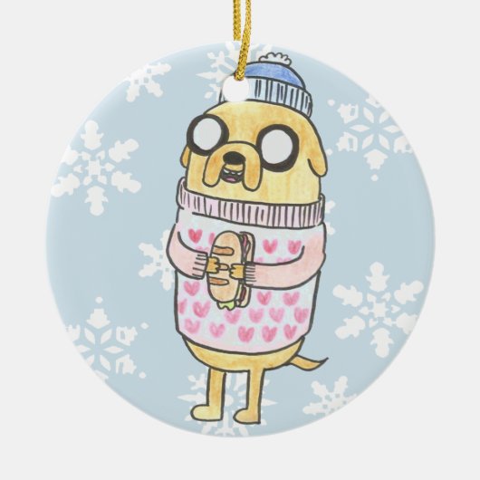 Cozy Jake Dog Keramisch Ornament (Voorkant)