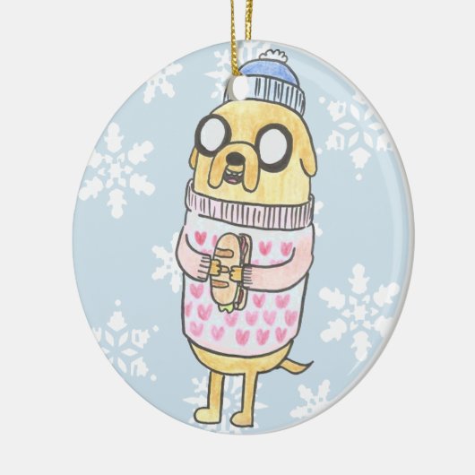 Cozy Jake Dog Keramisch Ornament (Links)