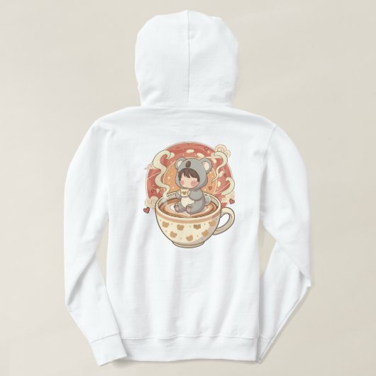 Cozy Kawaii Chibi Koala Graphic Hoodie (Design achterkant)