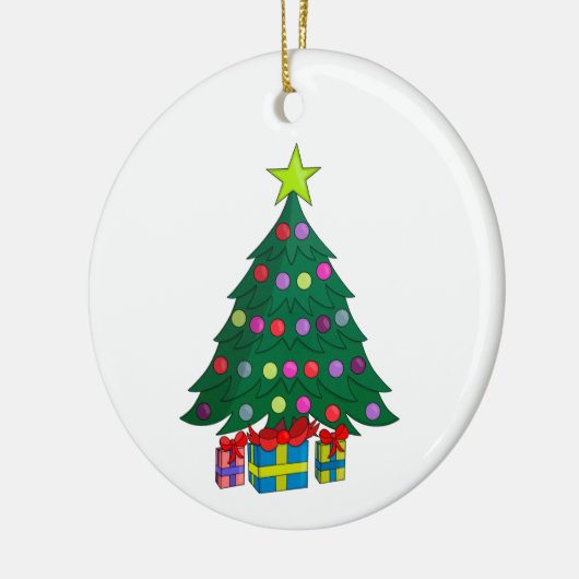 Cozy kerstboom keramisch ornament (Links)