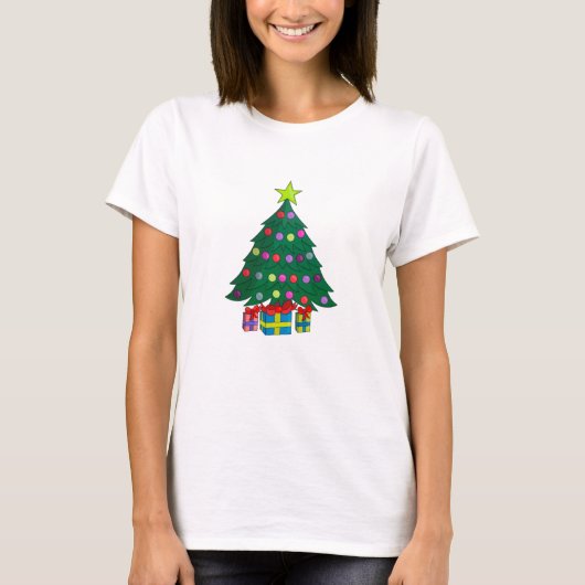 Cozy kerstboom t-shirt (Voorkant)