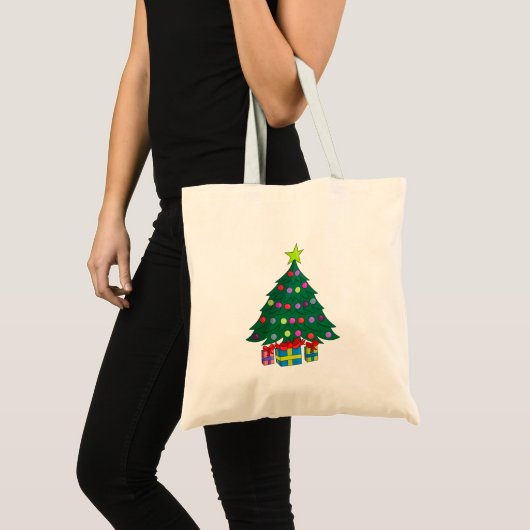 Cozy kerstboom tote bag (Voorkant (product))