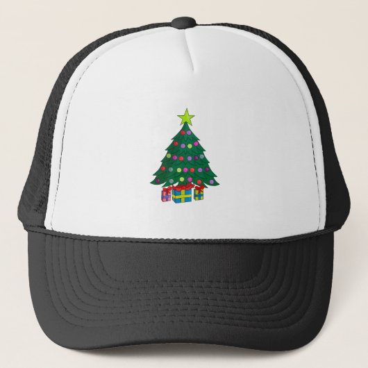 Cozy kerstboom trucker pet (Voorkant)