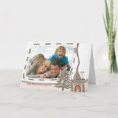 Cozy kerstfireplace Foto Wenskaart Feestdagen Kaart (Voorkant)