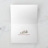 Cozy kerstfireplace Foto Wenskaart Feestdagen Kaart (Binnen)