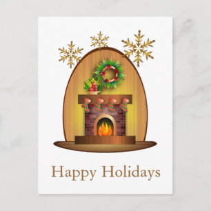 Cozy Kersthaard Feestdagenkaart