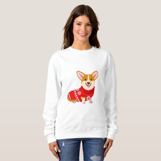 Cozy Kersti Corgi Sweater (Voorkant volledig)
