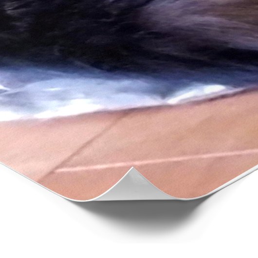 Cozy kerstkat onder boom poster (Hoek)