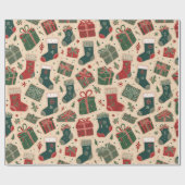 Cozy Kerstmis Cadeaupapier (Vlak)