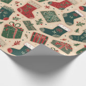 Cozy Kerstmis Cadeaupapier (Hoek)