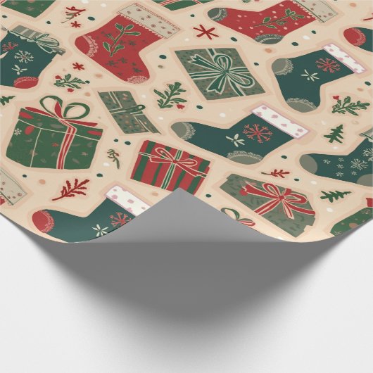 Cozy Kerstmis Cadeaupapier (Hoek)