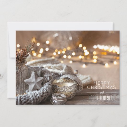 Cozy Kerstmis Feestdagenkaart (Voorkant)