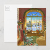 Cozy Kerstmis Living Room Feestdagenkaart (Voorkant / Achterkant)