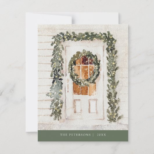 Cozy Kerstmis met niet-fotofeestkaart Kaart (Achterkant)