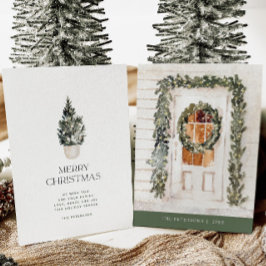 Cozy Kerstmis met niet-fotofeestkaart Kaart