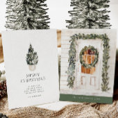 Cozy Kerstmis met niet-fotofeestkaart Kaart