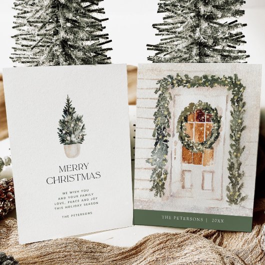 Cozy Kerstmis met niet-fotofeestkaart Kaart